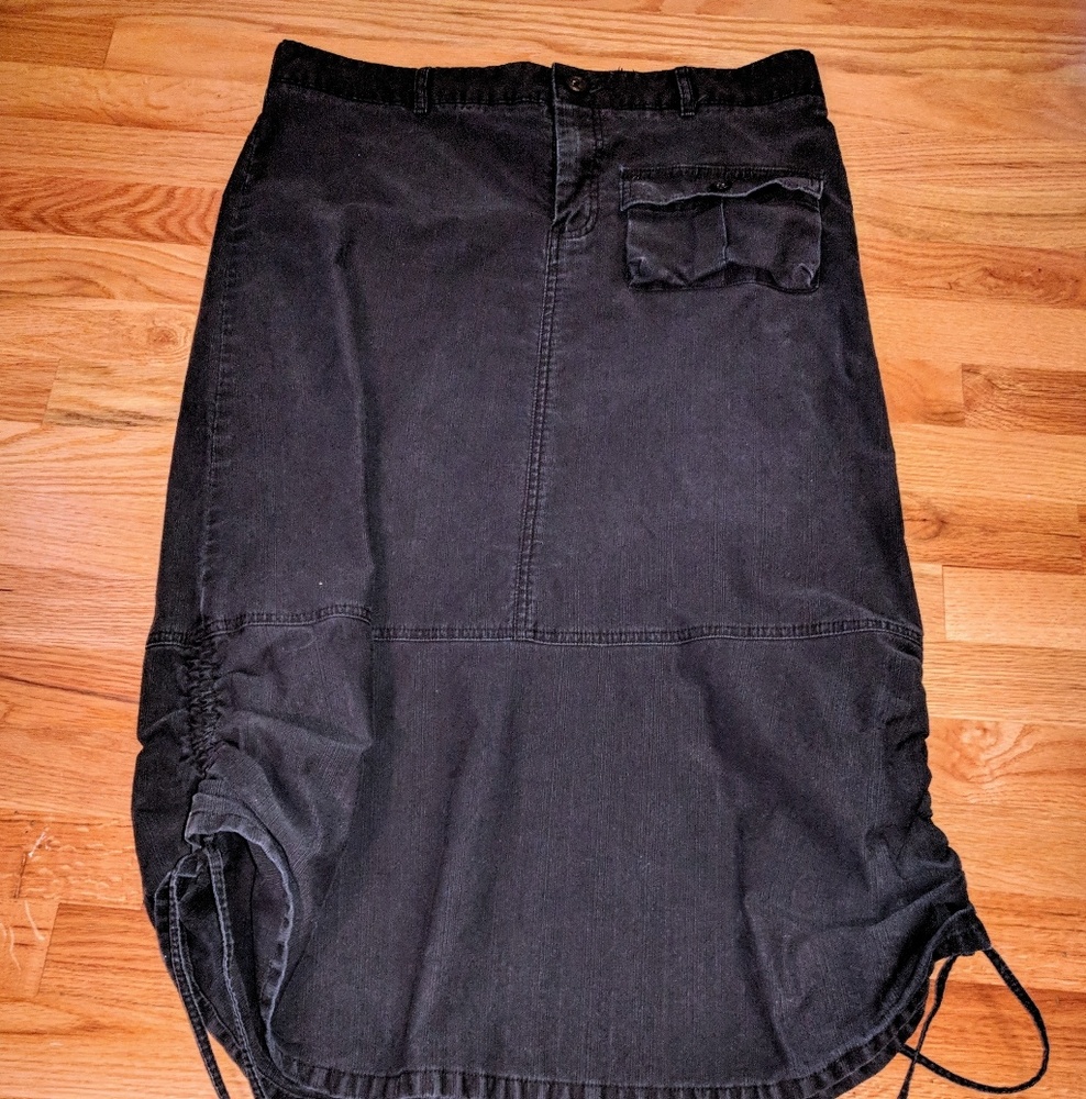 Long lightweight "denim" skirt